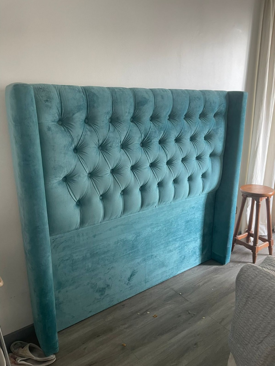 Respaldo 2 plazas capitoné celeste