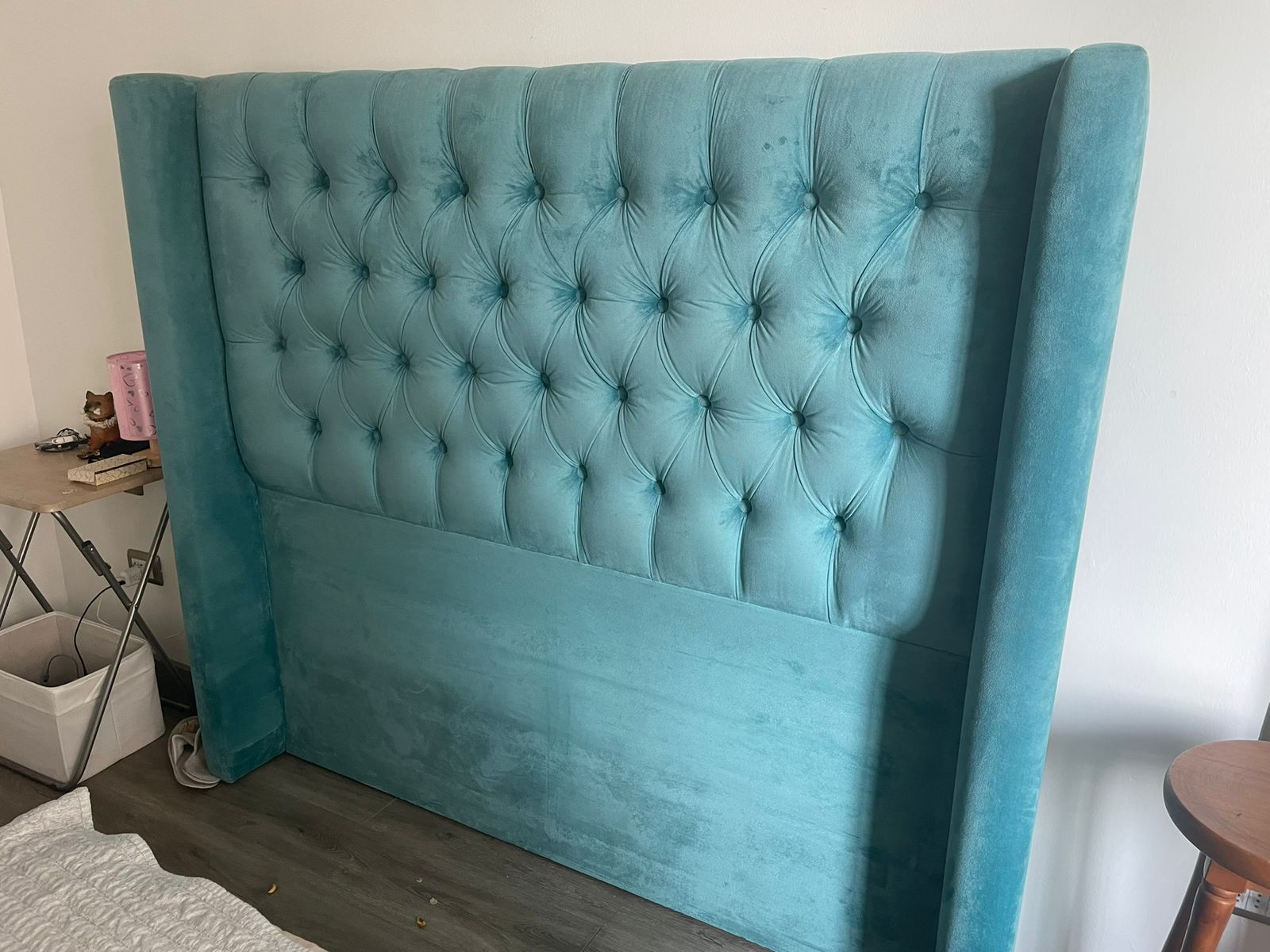 Respaldo 2 plazas capitoné celeste - Imagen 2