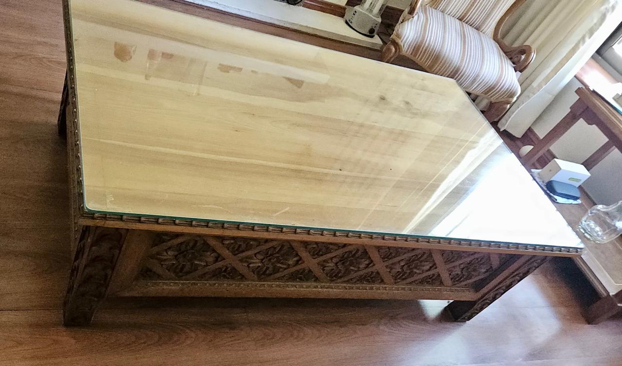 Mesa de centro Nogal labrado - Imagen 2