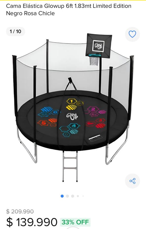 Cama elástica saltarina Glow Up - Imagen 8