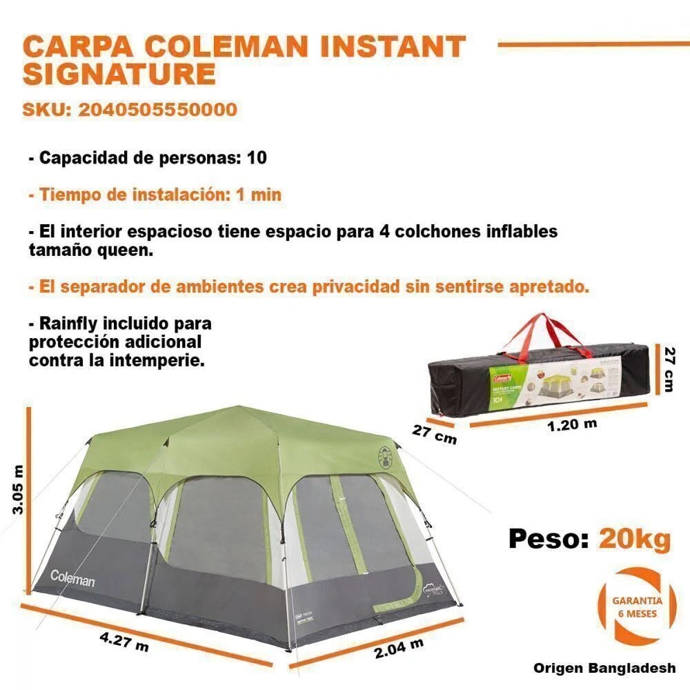 Carpa Coleman instant signature - Imagen 7