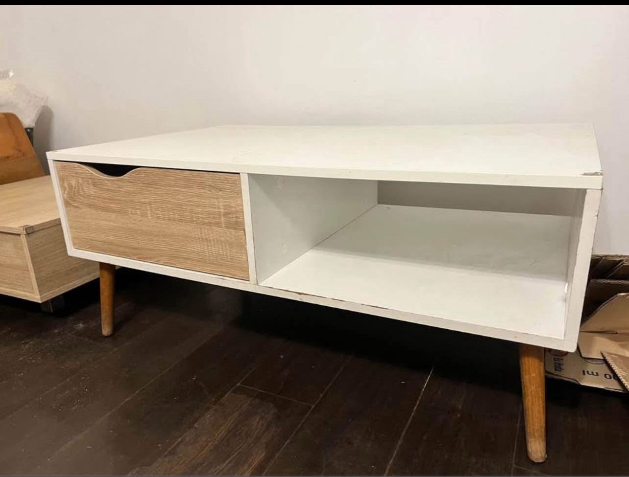 Mesa de centro o Rack TV bicolor Oslo - Imagen 2