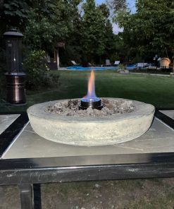 Fogón decorativo de cemento gris