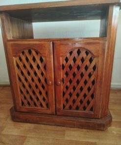 Rack TV madera Pino Oregón Tienda Artesanía local