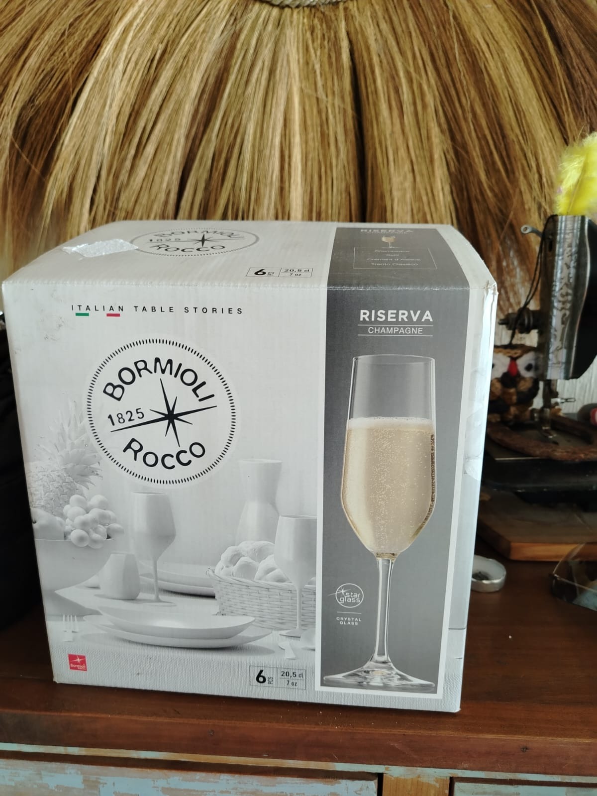 Set 6 copas Champagne BORMIOLI ROCCO Cristal Italiano