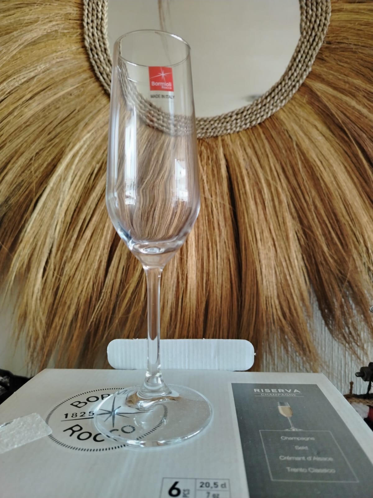 Set 6 copas Champagne BORMIOLI ROCCO Cristal Italiano - Imagen 2