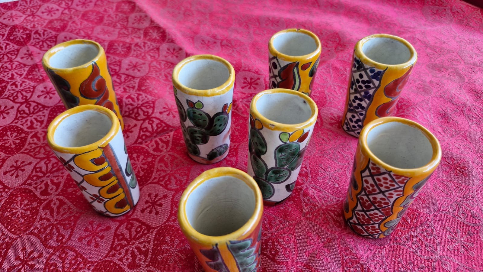 Set 8 vasos tequila mexicanos