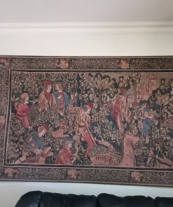 Gobelino gran tamaño escena medieval