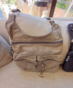 Cartera 100% cuero beige