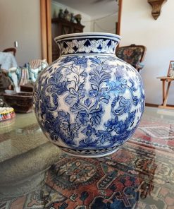 Vasija decorativa azul