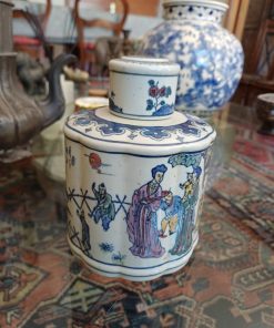 Vasija jarro chino con tapa