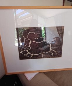 Cuadro grabado enmarcado madera