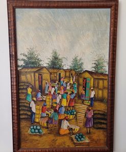 Cuadro de 1994 firmado con marco de madera