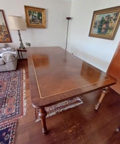 Mesa comedor madera 12 puestos borde marquetería