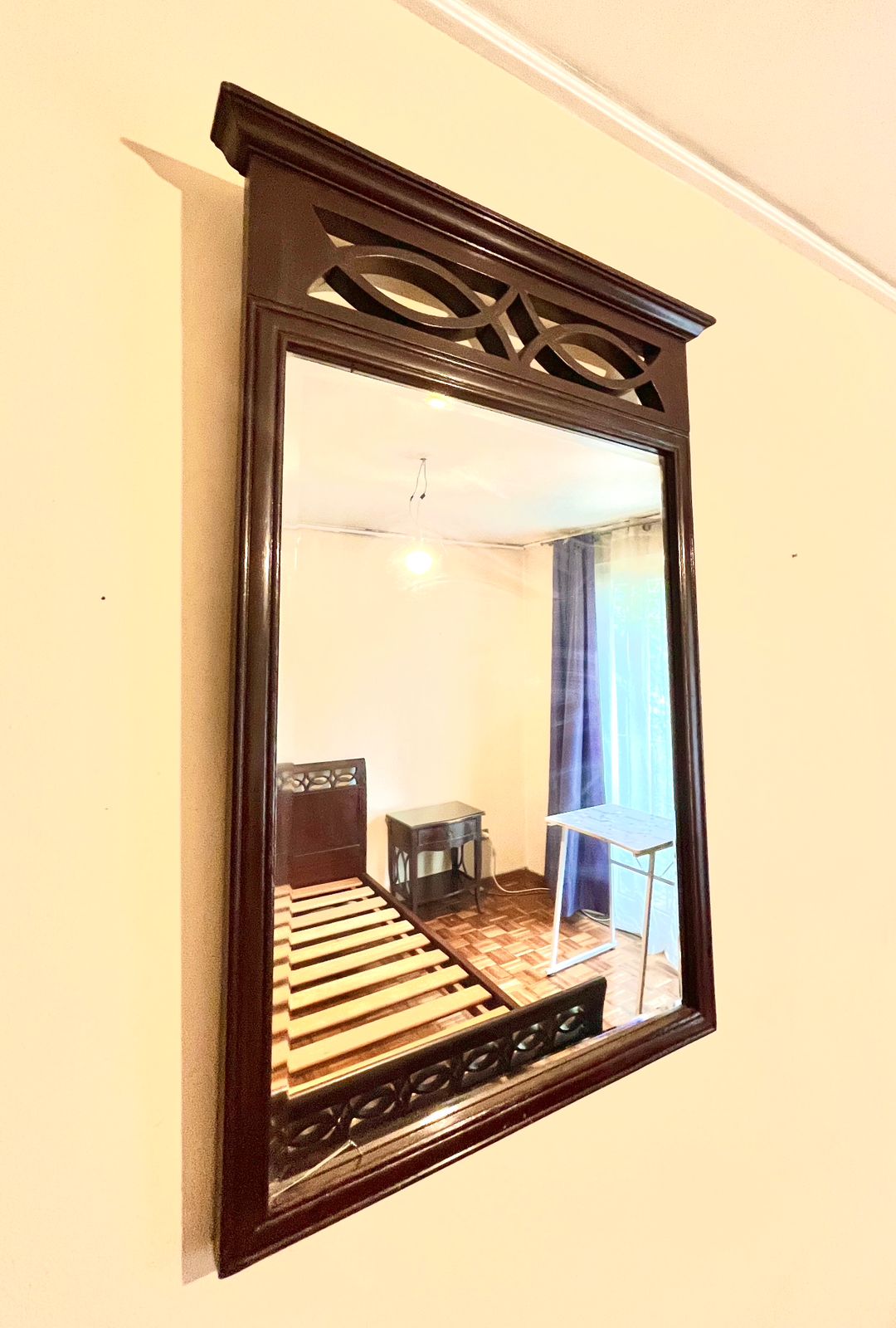 Juego dormitorio cama 1 plaza con veladores y espejo - Imagen 9