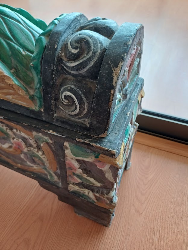 Figura madera tallada aves con almacenamiento - Imagen 3