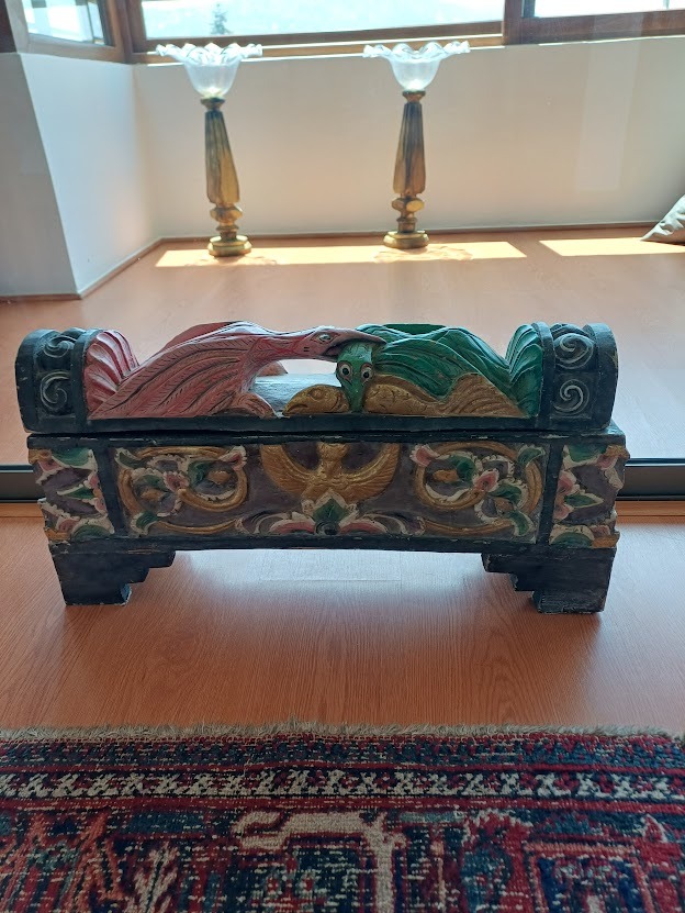 Figura madera tallada aves con almacenamiento - Imagen 5