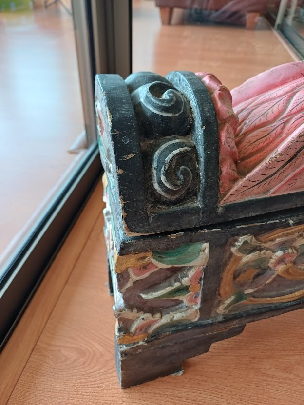 Figura madera tallada aves con almacenamiento - Imagen 6