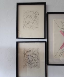 Cuadros “Jardines” y “Bailes” firmados enmarcados