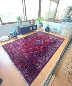 Alfombra lana rojiza