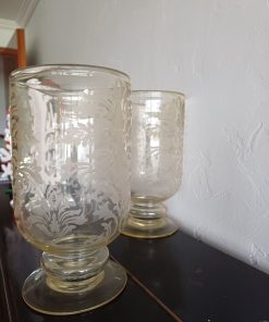 Porta velas vidrio con diseño