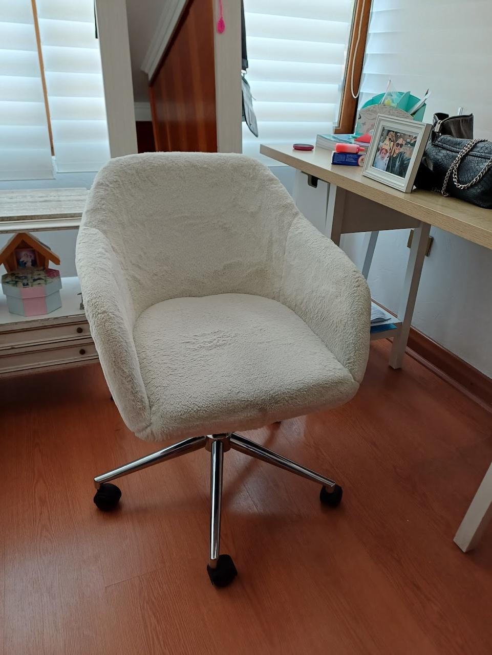 Silla escritorio copito blanco Just Home Collection