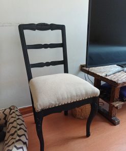 Silla normando pintada negra