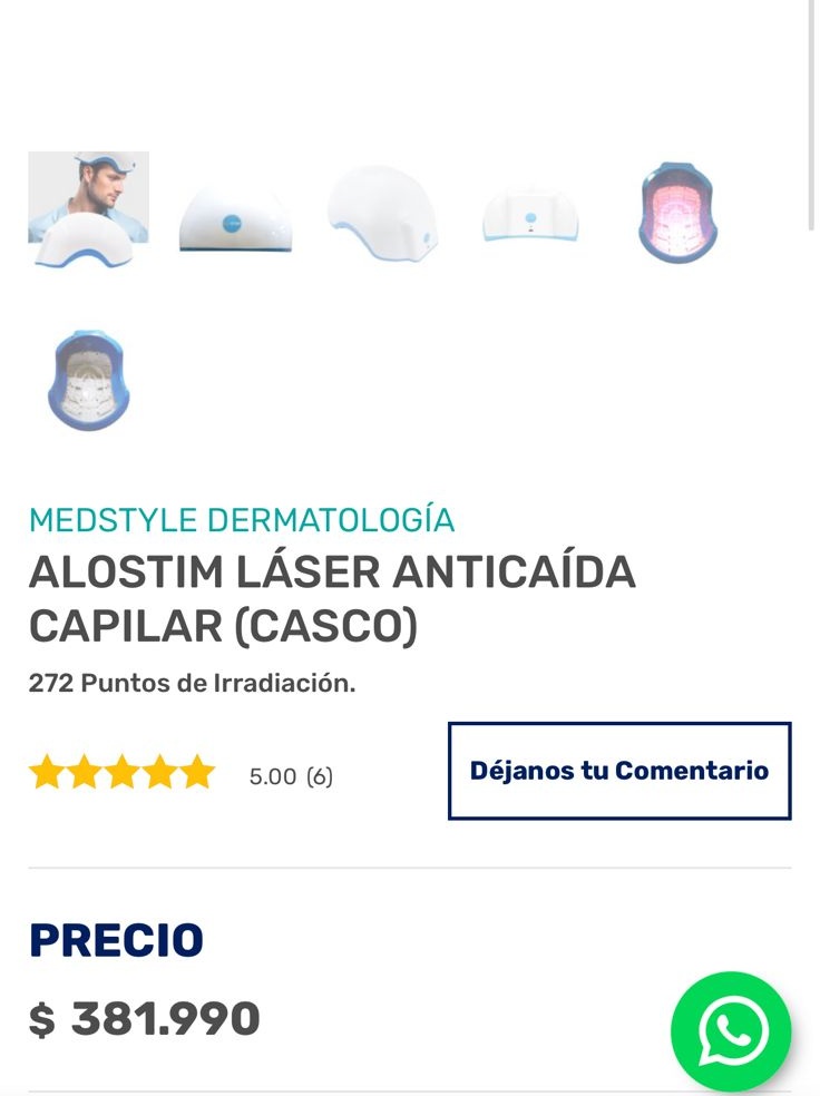 Casco Alostim Láser anticaída capilar Medstyle - Imagen 5