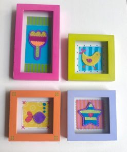 Set de 4 cuadros deco infantil Casa ideas