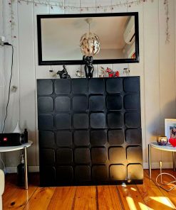 Mueble bar con puertas cuadriculado tienda BONO