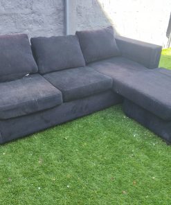 Sofá seccional derecho negro cotelé