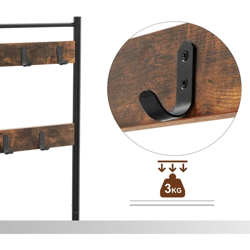 Mueble Recibidor Perchero Daven Estilo Industrial - Imagen 3