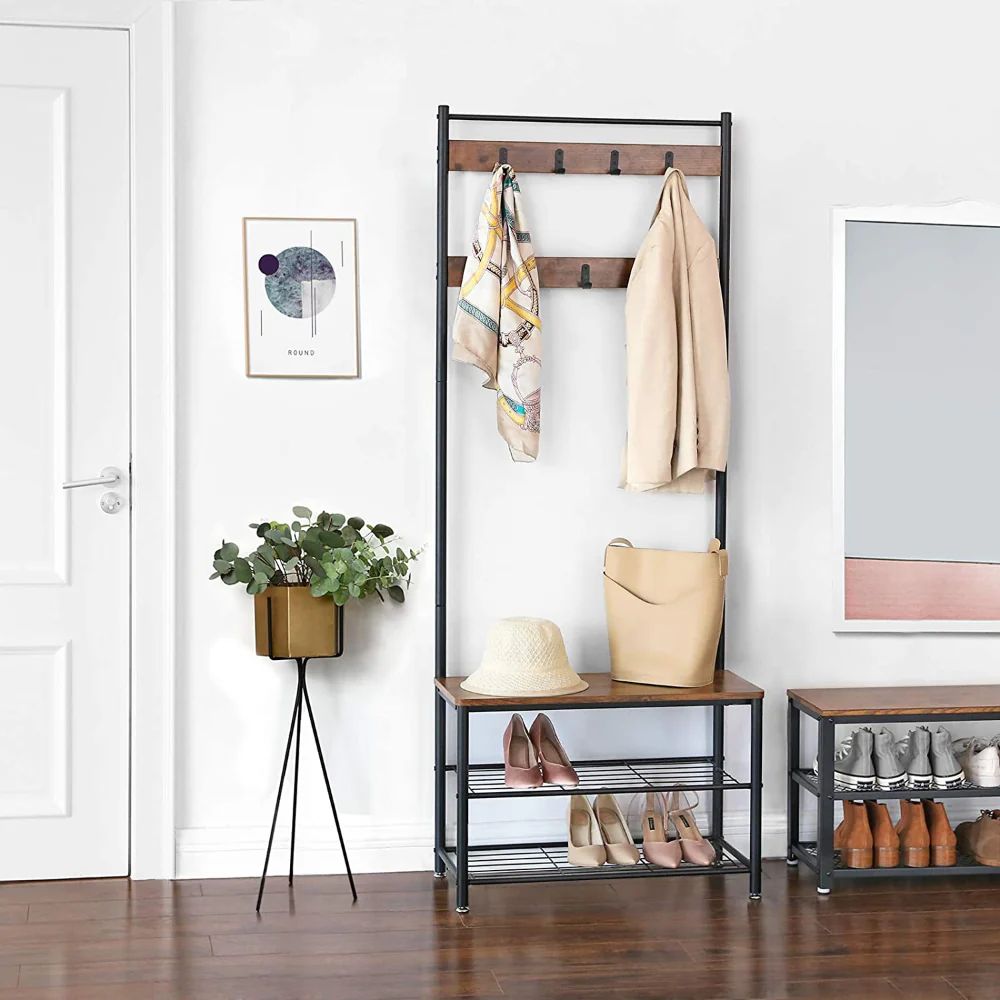 Mueble Recibidor Perchero Daven Estilo Industrial - Imagen 5