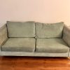 Sofá 3 cuerpos micro terciopelo verde