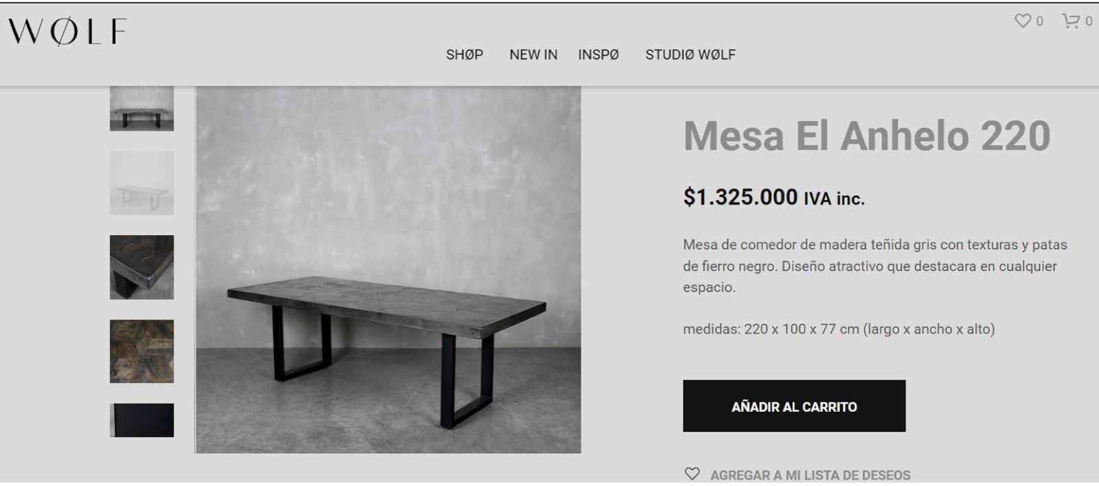 Mesa comedor El Anhelo Wolf - Imagen 6