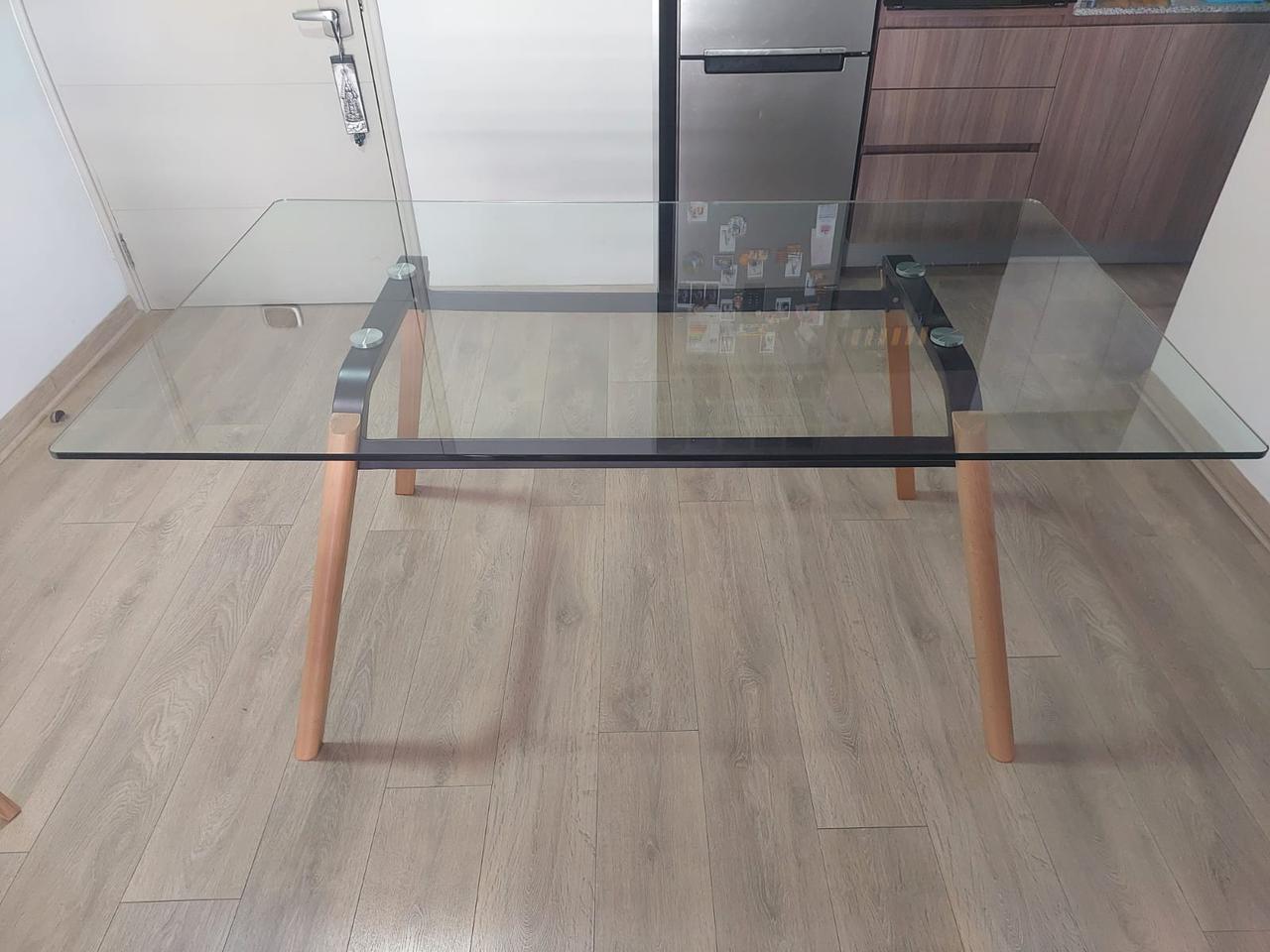 Juego de comedor Asimetrika Pixar con 6 sillas y 2 sitiales - Imagen 2