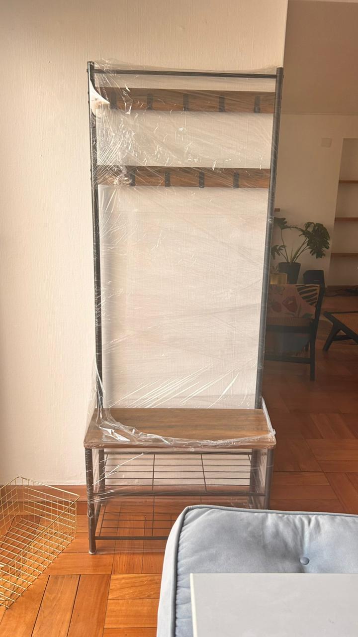 Mueble Recibidor Perchero Daven Estilo Industrial - Imagen 6
