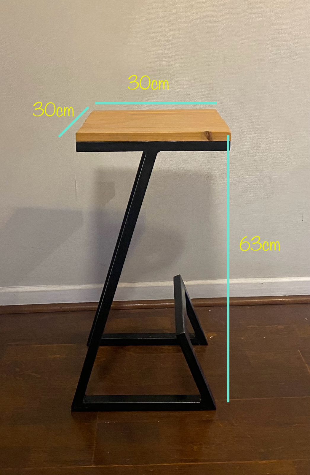 Juego 4 taburetes madera y metal Z - Imagen 2