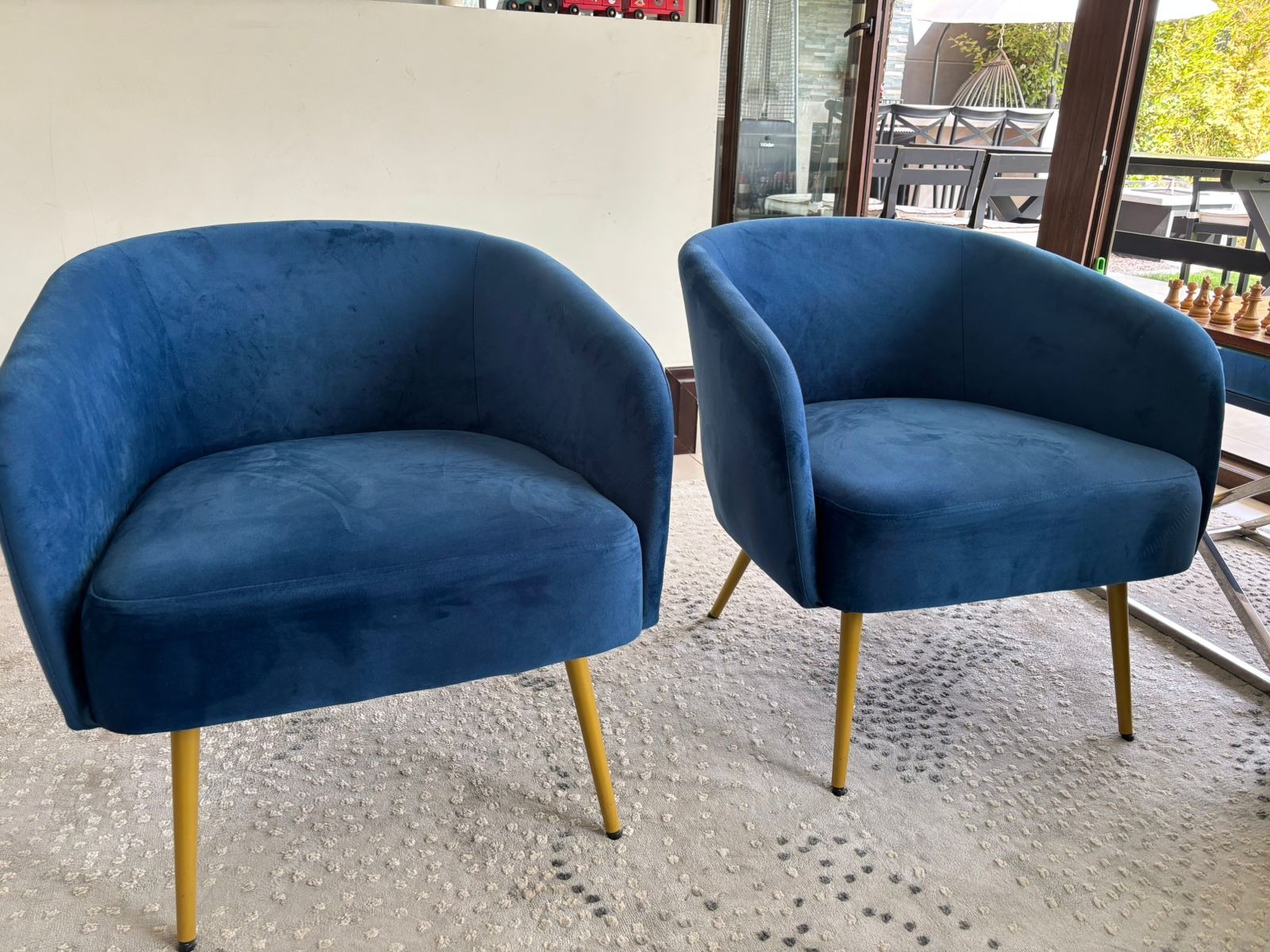 Par de poltronas azules