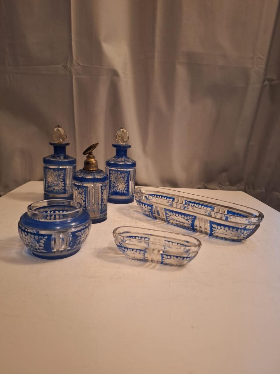 Colección cristal vintage Bohemia Blue