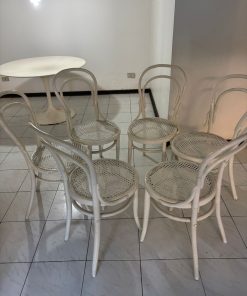 Juego de 6 sillas Thonet blancas