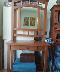 Tocador con espejo y cajón madera