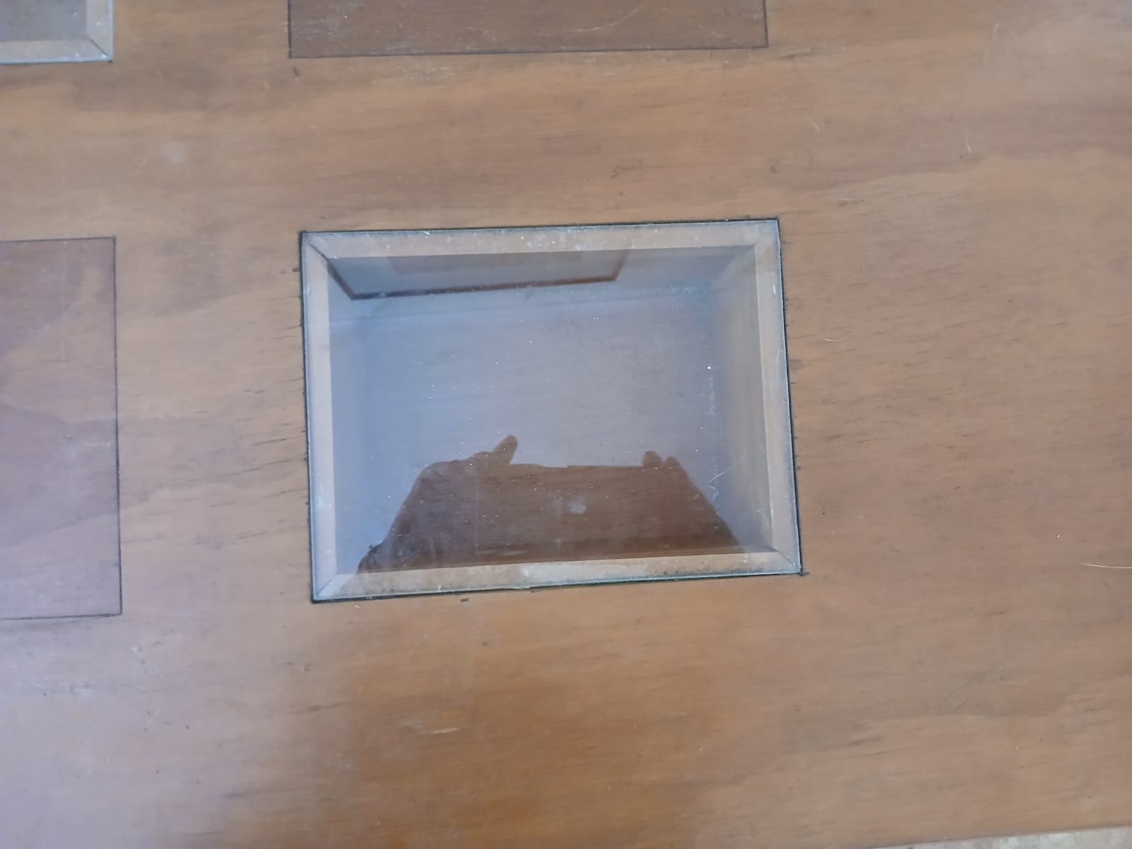 Mesa de centro cuadrados vidrio y madera - Imagen 8