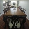 Juego de comedor Chippendale extensible con 8 sillas y 2 sitiales