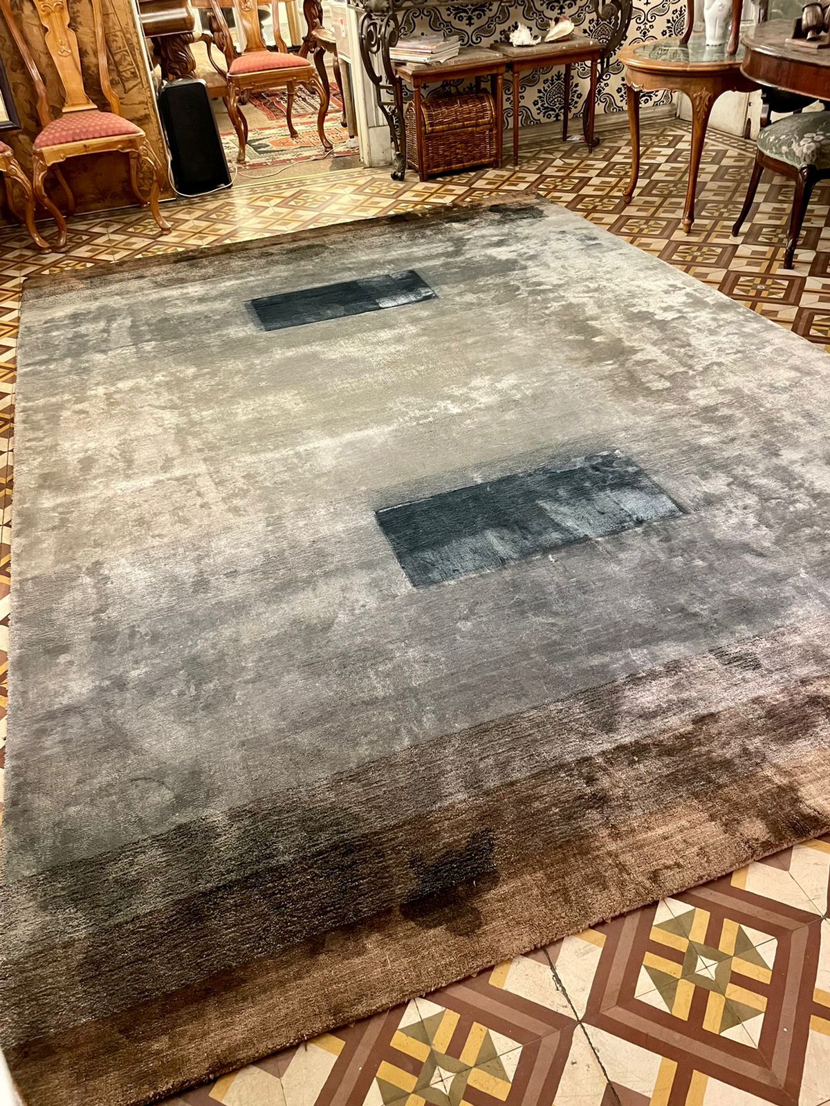 Alfombra Rainbow hecha a mano viscosa