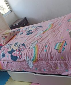 Cama 1.5 plazas madera con 3 cajones blanca