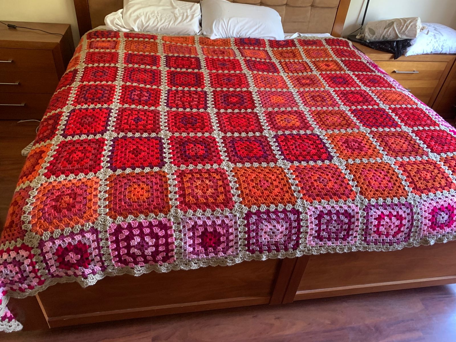 Cubrecama Super King crochet