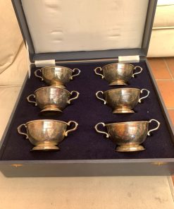 Juego de 6 tazas consomé plaque