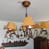 Lámpara de techo fierro con 6 luces