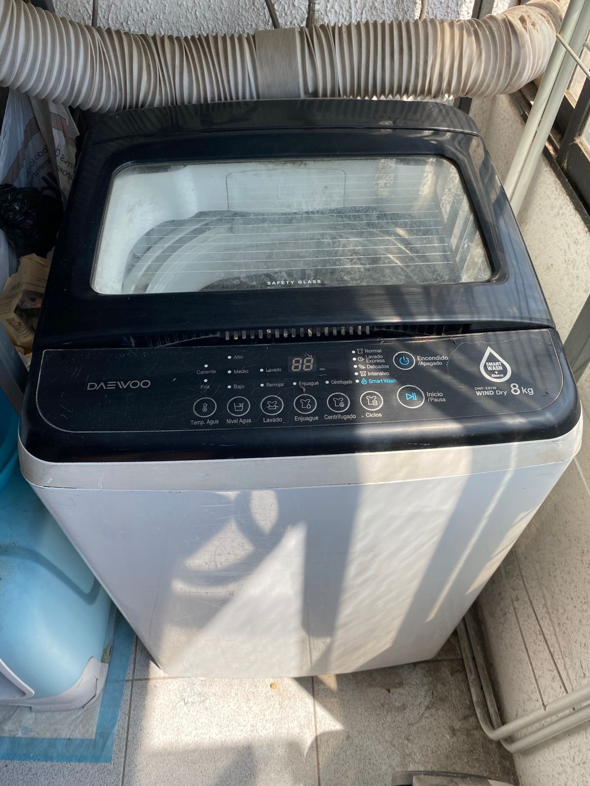 Lavadora Daewoo Smart wash 8 kg